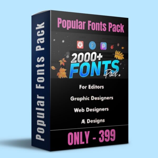 2000+ Premium Fonts Pack – For Creators, Designers & Editors